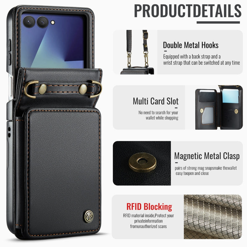 Load image into Gallery viewer, Samsung Galaxy Z Flip7 5G - Card Slots Holder RFID Anti-theft Phone Case - Polar Tech Australia