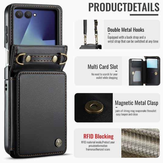 Samsung Galaxy Z Flip7 5G - Card Slots Holder RFID Anti-theft Phone Case - Polar Tech Australia