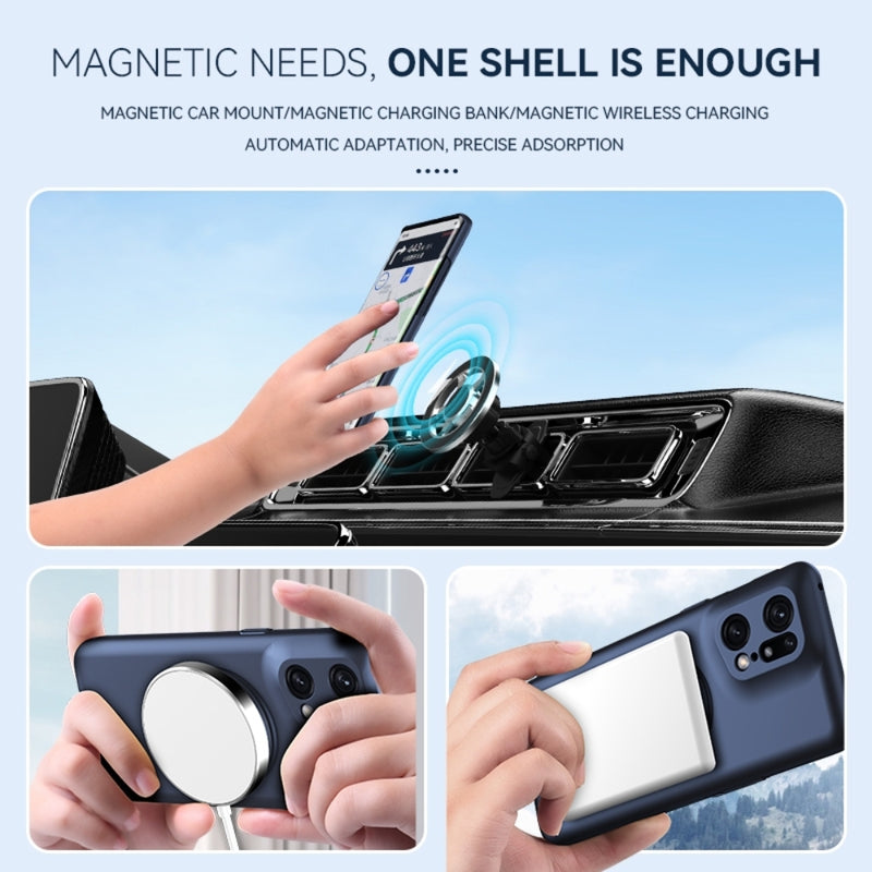 Chargez l'image dans la visionneuse de la galerie, OPPO Find X5/Pro - Magsafe Hidden Fold Holder Full Coverage Shockproof Phone Case - Polar Tech Australia