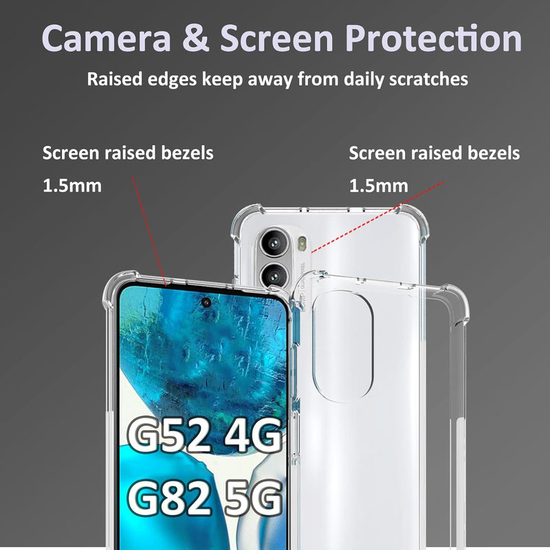 Cargue la imagen en el visor de la galería, Motorola Moto G82 5G / Moto G52 - AirPillow Cushion Transparent Soft Clear TPU Four Corners Protective Case - Polar Tech Australia