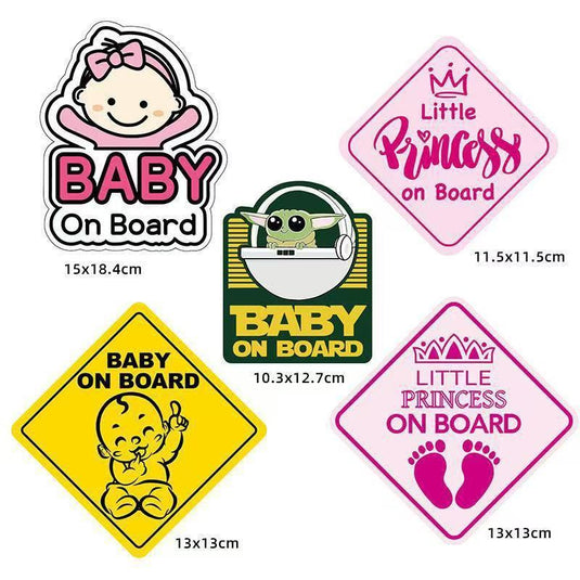 Universal Stylish Baby On Board Car Sticker Safety Sign For Reflective & Weatherproof Safety Sticker - i-Station Mobile Phone & Electronic Device Repair and Accessories