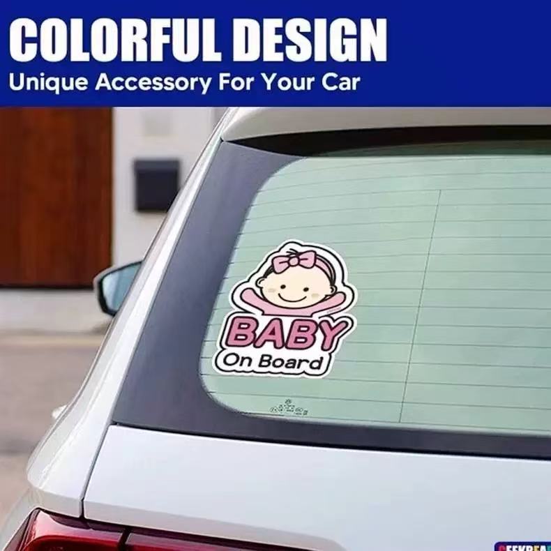 Chargez l'image dans la visionneuse de la galerie, Universal Stylish Baby On Board Car Sticker Safety Sign For Reflective & Weatherproof Safety Sticker - i-Station Mobile Phone & Electronic Device Repair and Accessories