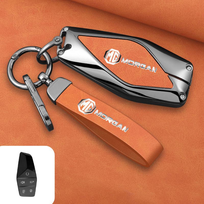 Cargue la imagen en el visor de la galería, MG Zinc Alloy + PU Leather Smart Remote Control Car Key Fob Case Cover For MG ONE - Polar Tech Australia