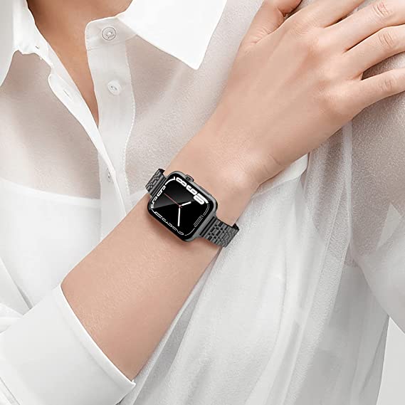 Chargez l'image dans la visionneuse de la galerie, Apple Watch 1/2/3/4/5/SE/6/7/8 Thin Metal Steel Chain Link Style Girl Women Watch Band - Polar Tech Australia