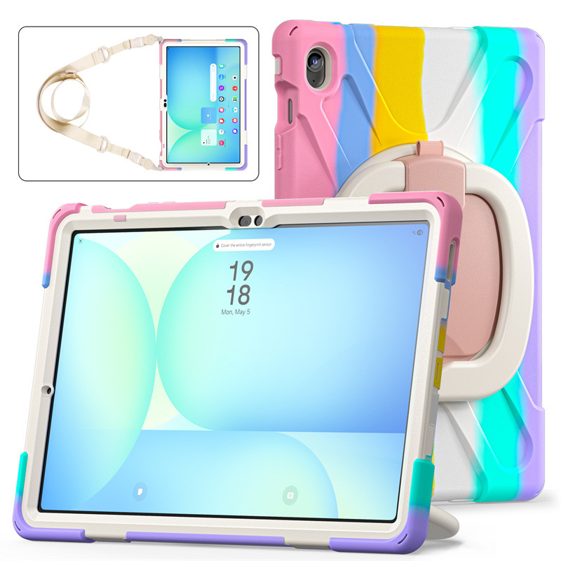 Cargue la imagen en el visor de la galería, Samsung Tab S10 FE Plus 13.1" 2025 - 360 Degree Rotation Heavy Duty EVA Kid Friendly Ring Holder Stand Case - i-Station Mobile Phone & Electronic Device Repair and Accessories