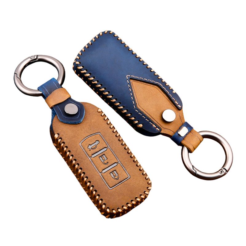 Cargue la imagen en el visor de la galería, Mitsubishi Genuine Leather Full Protection Smart Key Fob Case Cover For Outlander, ASX, Pajero Sport, Eclipse Cross - Polar Tech Australia