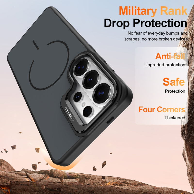 Cargue la imagen en el visor de la galería, Samsung Galaxy S26 / S26 Plus / S26 Ultra - Color Block Magnetic Skin-Feel Camera Stand Protective Case