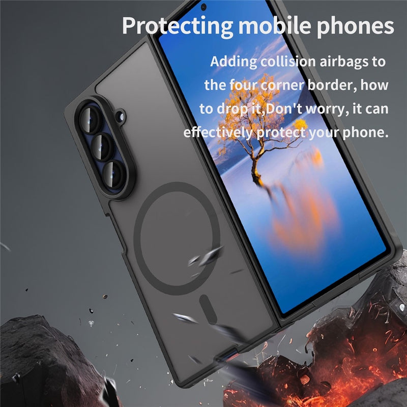 Load image into Gallery viewer, Samsung Galaxy Z Fold7 5G - Fan Dun Series TPU Hybrid PC Frosted Magsafe Phone Case - Polar Tech Australia