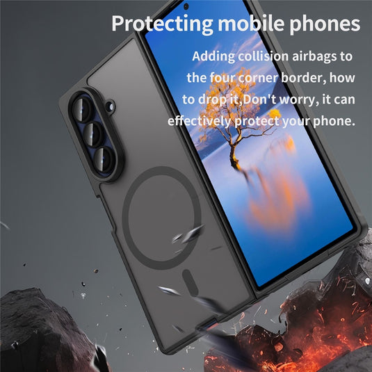 Samsung Galaxy Z Fold7 5G - Fan Dun Series TPU Hybrid PC Frosted Magsafe Phone Case - Polar Tech Australia