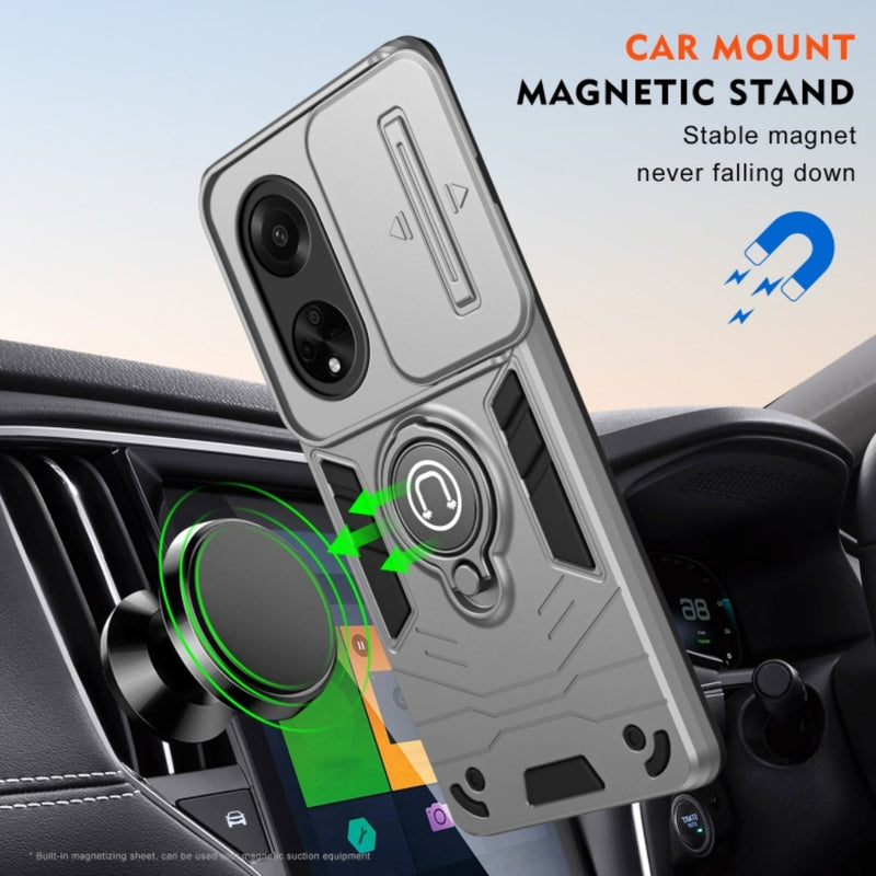 Load image into Gallery viewer, OPPO A78 4G (CPH2565) - Heavy Duty Ring Holder Case with Shockproof & Camera Guard Design - Polar Tech Australia