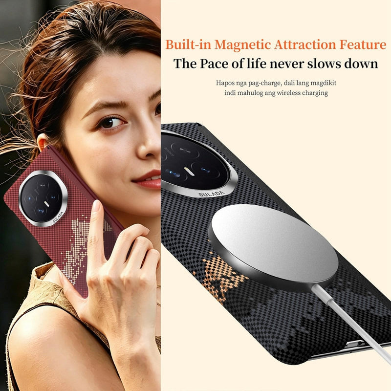Chargez l'image dans la visionneuse de la galerie, Honor Magic V6 - Kevlar Pixel Grid Texture Magnetic Phone Case