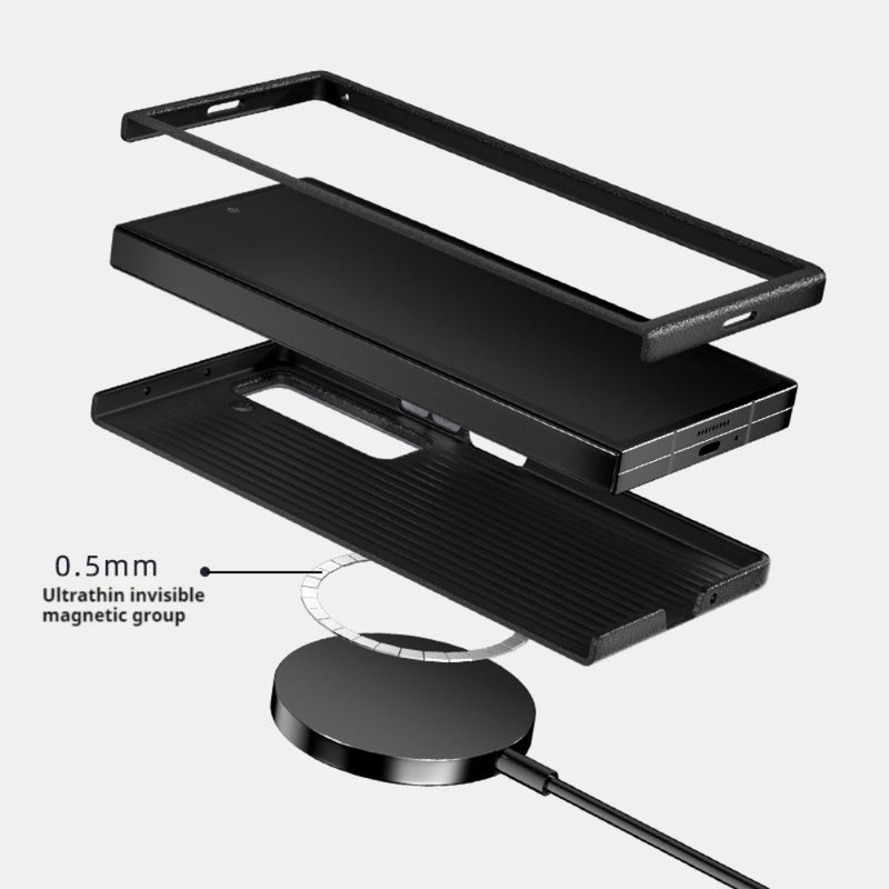 Load image into Gallery viewer, Samsung Galaxy Z Fold 5 (SM-F946) - Carbon Fiber Series 6D Micro Relief MagSafe Phone Case - Polar Tech Australia