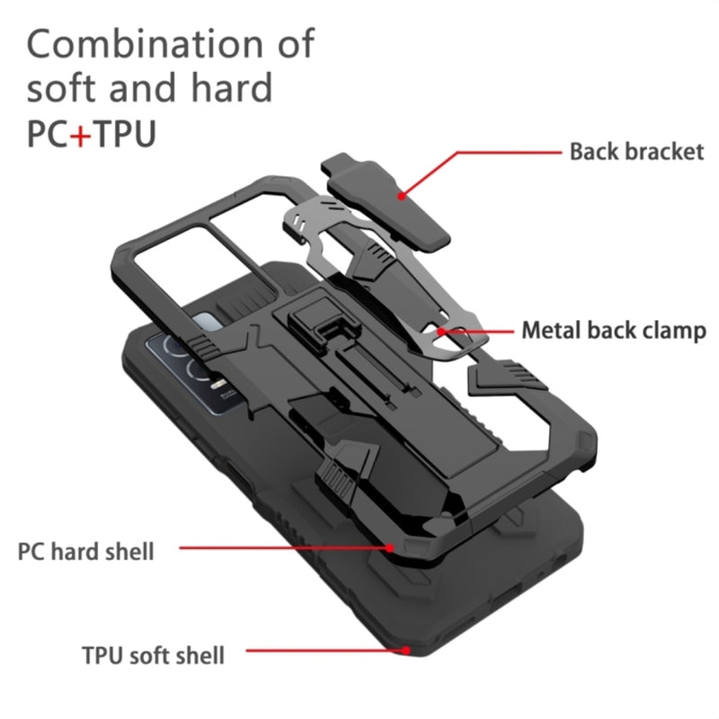 Cargue la imagen en el visor de la galería, OPPO Reno7 4G (CPH2363) - Heavy Duty Dual Layer Armor Defender Silicone Kickstand Case - Polar Tech Australia