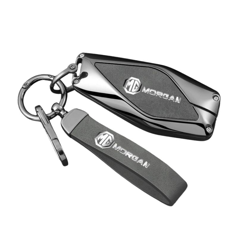 Cargue la imagen en el visor de la galería, MG Zinc Alloy + PU Leather Smart Remote Control Car Key Fob Case Cover For MG ONE - Polar Tech Australia