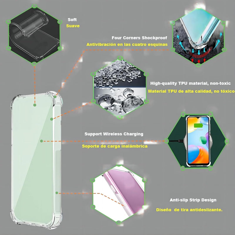 Cargue la imagen en el visor de la galería, Motorola Moto G Power 2023 - AirPillow Cushion Transparent Soft Clear TPU Four Corners Protective Case - Polar Tech Australia