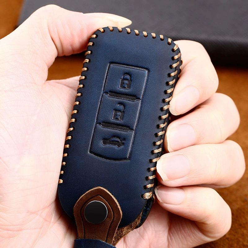 Cargue la imagen en el visor de la galería, Mitsubishi Genuine Leather Full Protection Smart Key Fob Case Cover For Outlander, ASX, Pajero Sport, Eclipse Cross - Polar Tech Australia