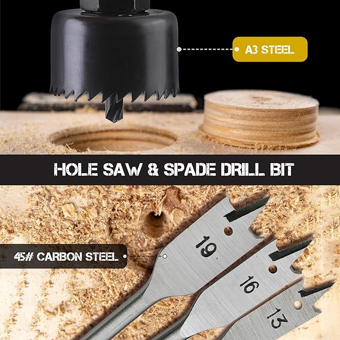 Chargez l'image dans la visionneuse de la galerie, Hi-Spec 63 in 1 Multi Steel Drill Bits & Screw Nut Driver Bit Set Drilling Metal, Wood, Brick & Concrete Accessories With Storage Case - Polar Tech Australia