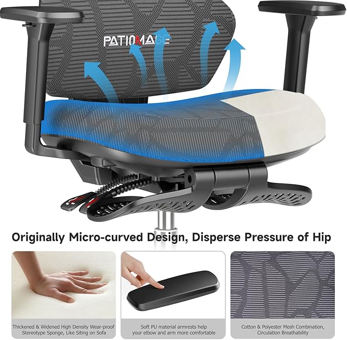 Chargez l'image dans la visionneuse de la galerie, Breathing Mesh Ergonomic Gaming Chair Swivel Computer Office Chair - Polar Tech Australia