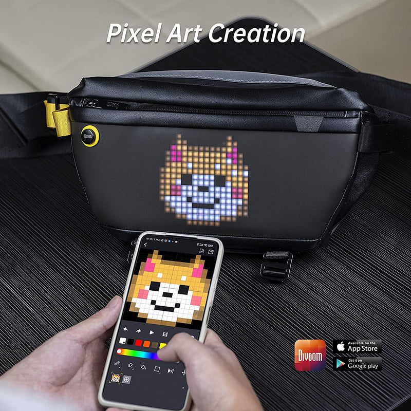 Chargez l'image dans la visionneuse de la galerie, Divoom Sling Bag Pixel Art LED Daypack Perfect Gift - Polar Tech Australia