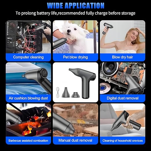 Cargue la imagen en el visor de la galería, Relife E3 Electric Air Duster TURBO COOLER Rechargeable Portable Dust Cleaner Air Blower Cleaning - Polar Tech Australia