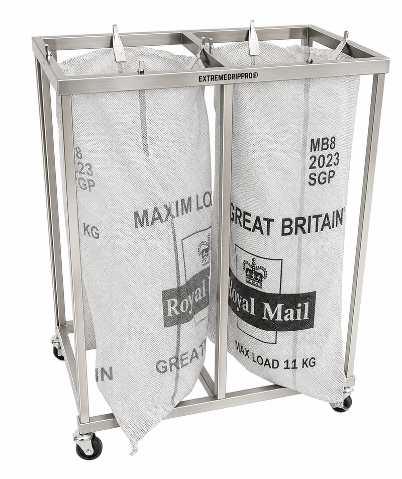 Cargue la imagen en el visor de la galería, Double Sack Mail/Post/Bag AU Post Mail Bag Stand Sorting Holder Postbag Trolley
