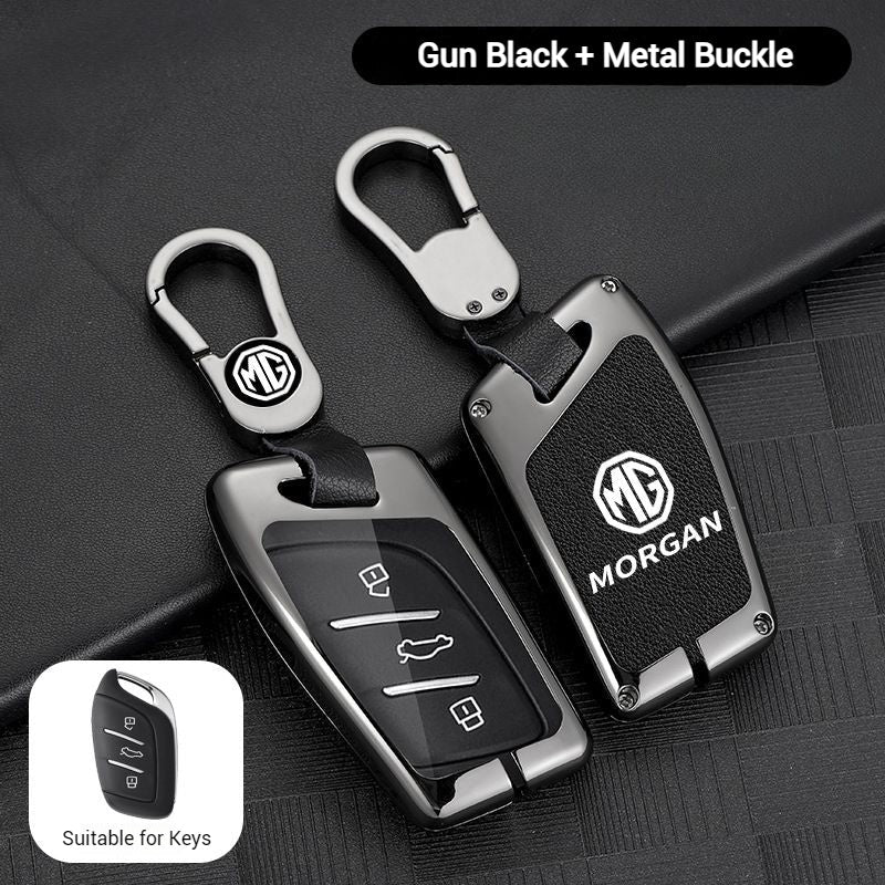 Cargue la imagen en el visor de la galería, MG Zinc Alloy + PU Leather Car Key Fob Case Cover For MG3, MG5, MG6, MG7, ZST, ZS, GS, MG ONE, MG4 EV - Polar Tech Australia