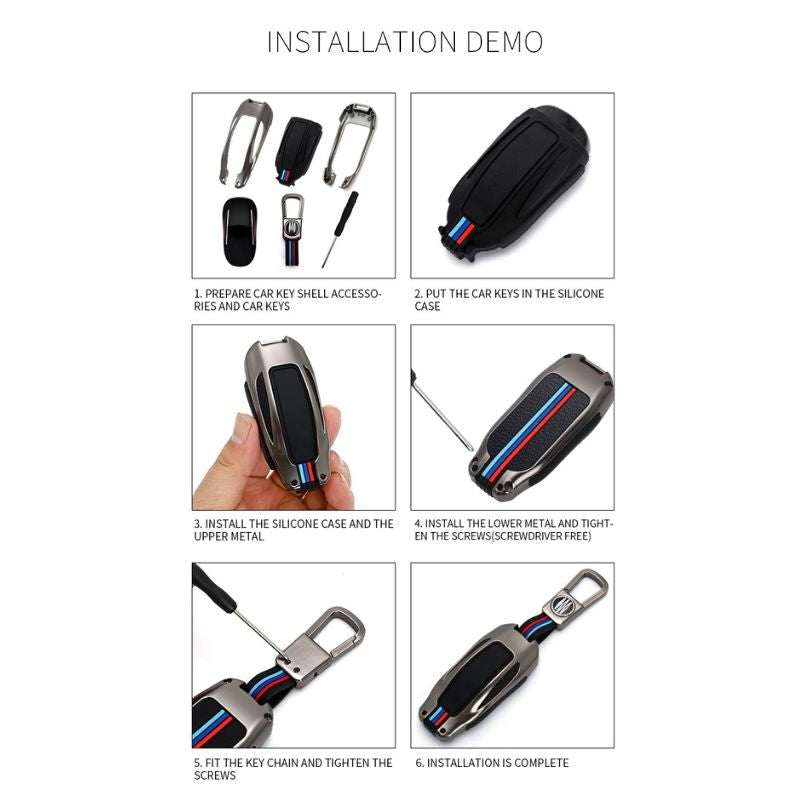 Load image into Gallery viewer, Tesla Metal Car Key Fob Casefor Model X - Polar Tech Australia