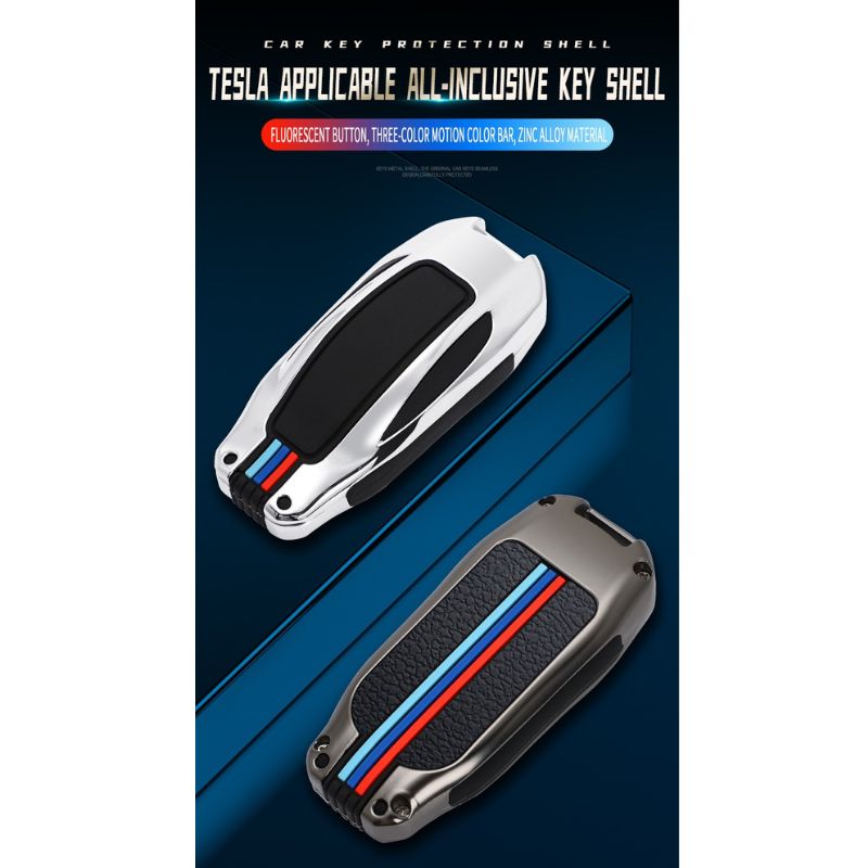 Load image into Gallery viewer, Tesla Metal Car Key Fob Casefor Model X - Polar Tech Australia