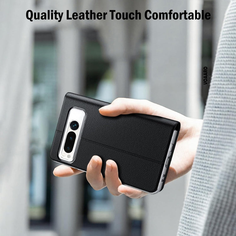 Load image into Gallery viewer, Google Pixel Fold - Magnetic Flip Kickstand Leather Phone Case - Polar Tech Australia