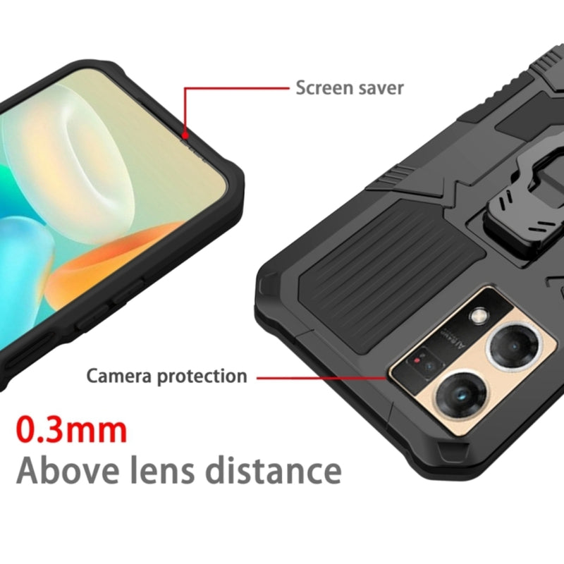 Cargue la imagen en el visor de la galería, OPPO Reno7 4G (CPH2363) - Heavy Duty Dual Layer Armor Defender Silicone Kickstand Case - Polar Tech Australia