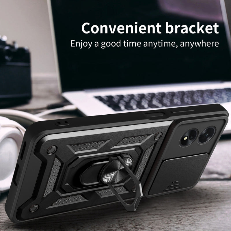 Load image into Gallery viewer, OPPO A98 5G (CPH2529) - Shockproof Armour Heavy Duty Phone Case with Ring Holder & Camera Protection - Polar Tech Australia