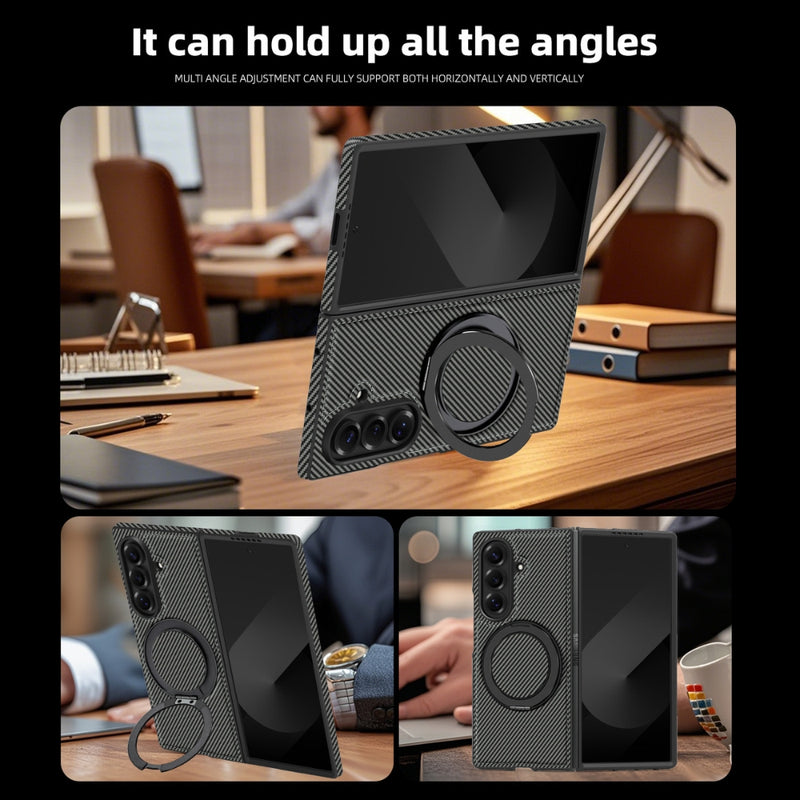 Load image into Gallery viewer, Samsung Galaxy Z Fold8 Ultra 5G - Aramid Fiber Magnetic Phone Case with 360° Rotating Stand