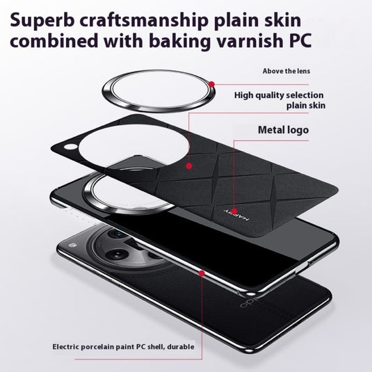 OPPO Find X7/Ultra - Plain Leather PC Phone Case - Polar Tech Australia