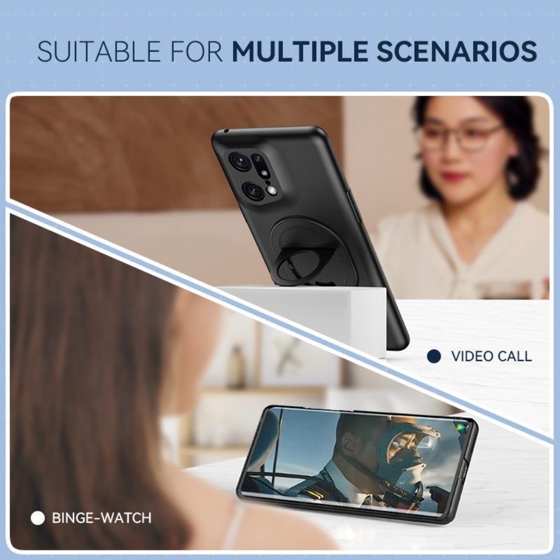 Chargez l'image dans la visionneuse de la galerie, OPPO Find X5/Pro - Magsafe Hidden Fold Holder Full Coverage Shockproof Phone Case - Polar Tech Australia