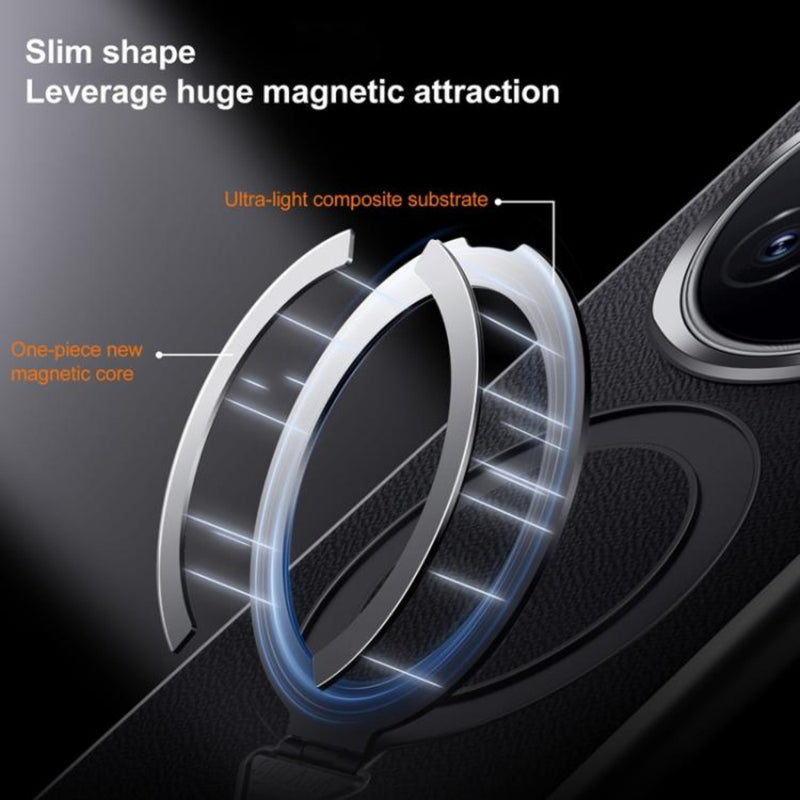 Load image into Gallery viewer, Honor Magic7 Pro (PTP-N49, PTP-AN10) - Top Grain Leather MagSafe Magnetic Holder Phone Case - Polar Tech Australia