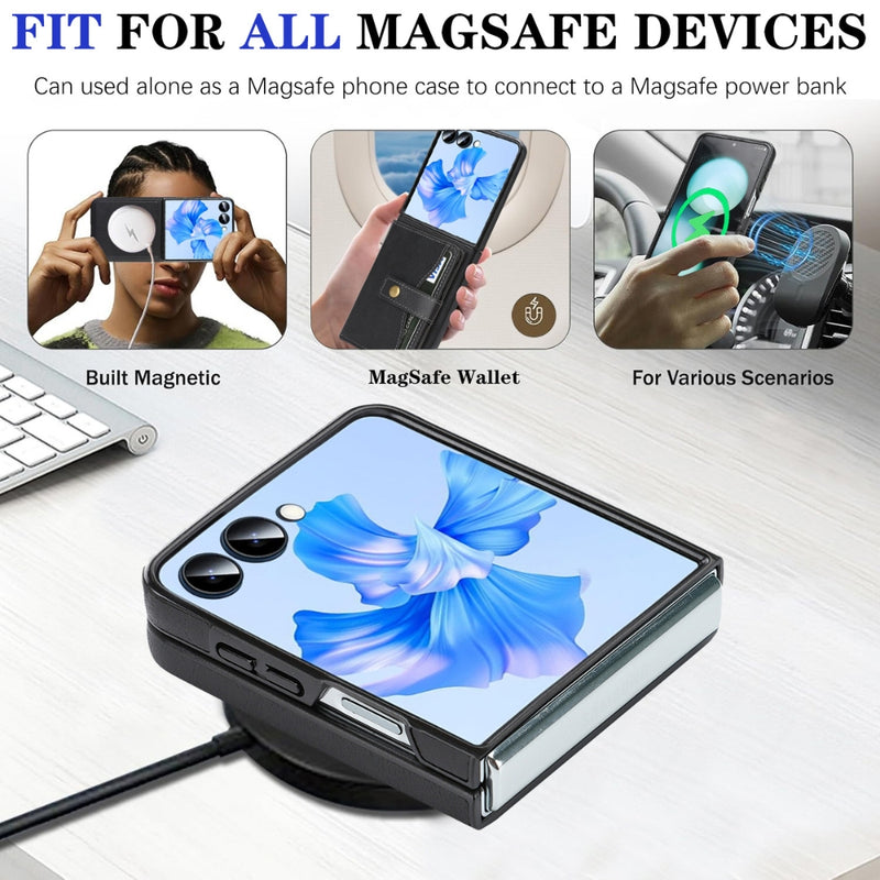 Load image into Gallery viewer, Samsung Galaxy Z Flip8 5G - MagSafe Magnetic Wallet Phone Case with Side Card Holder