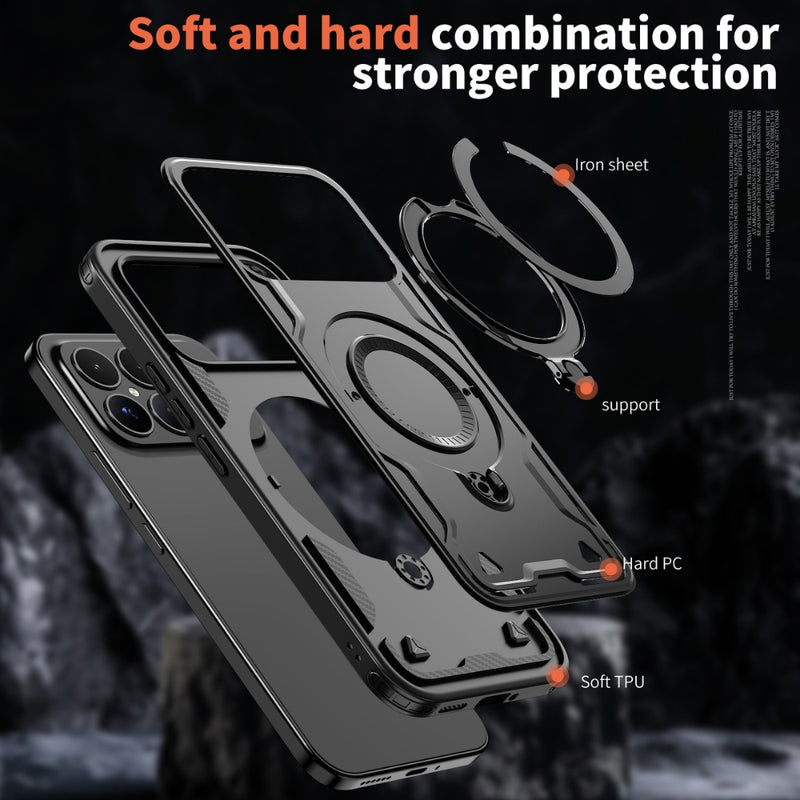Load image into Gallery viewer, Xiaomi Poco X8 Pro Max - TPU+PC 2-in-1 Material Shockproof Protective Case with Metal Rotating Stand - Polar Tech Australia