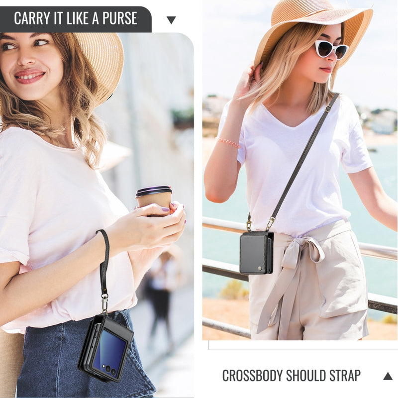 Load image into Gallery viewer, Samsung Galaxy Z Flip7 5G - Card Slots Holder RFID Anti-theft Phone Case - Polar Tech Australia