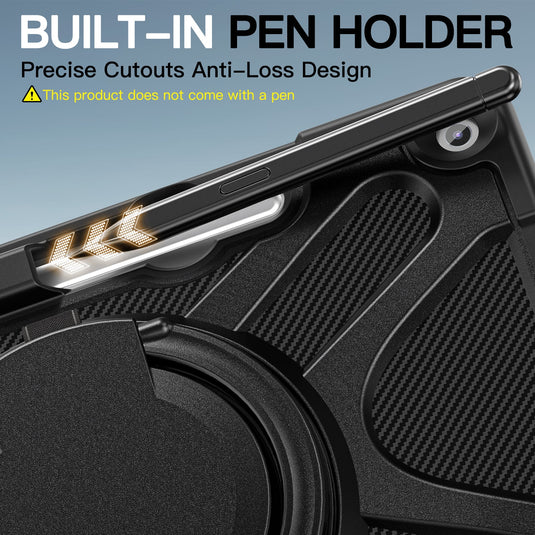 Microsoft Surface Pro 12 (2025) - 360 Degree Rotate Shockproof Heavy Duty Tough Stand Case Cover With Pen Holder - Polar Tech Australia