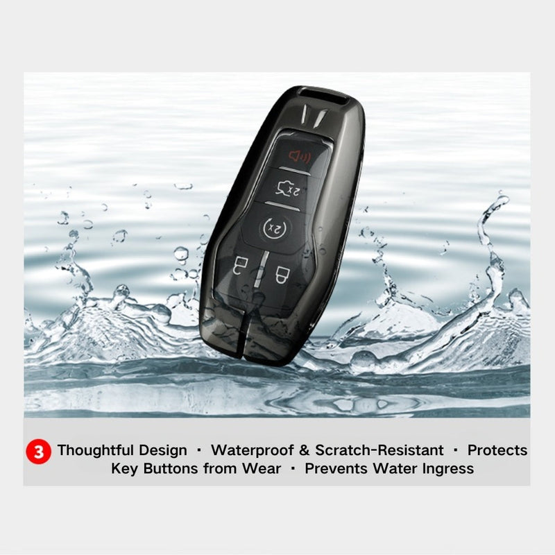 Cargue la imagen en el visor de la galería, Ford Mustang Zinc Alloy Leather Car Key Fob Case Cover - Polar Tech Australia