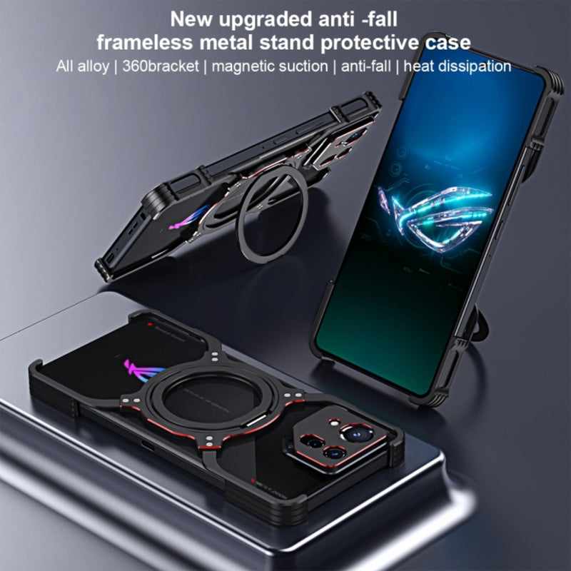 Load image into Gallery viewer, Asus ROG Phone 9 / 9 Pro - Mechanical Arm Borderless MagSafe Holder Metal Phone Case - Polar Tech Australia