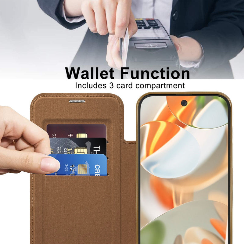 Cargue la imagen en el visor de la galería, Google Pixel 10 Pro XL - Shield Magsafe RFID Anti-theft Rhombus Leather Phone Case - Polar Tech Australia