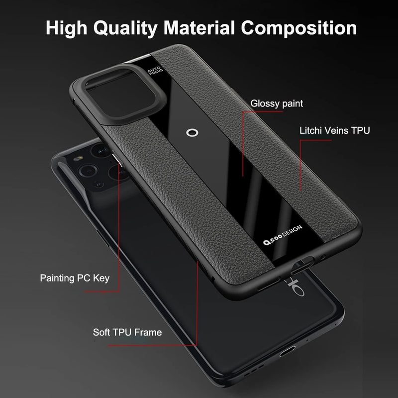 Cargue la imagen en el visor de la galería, OPPO Find X5/Pro - Luxurious Litchi-Texture Silicone Protective Case - Polar Tech Australia