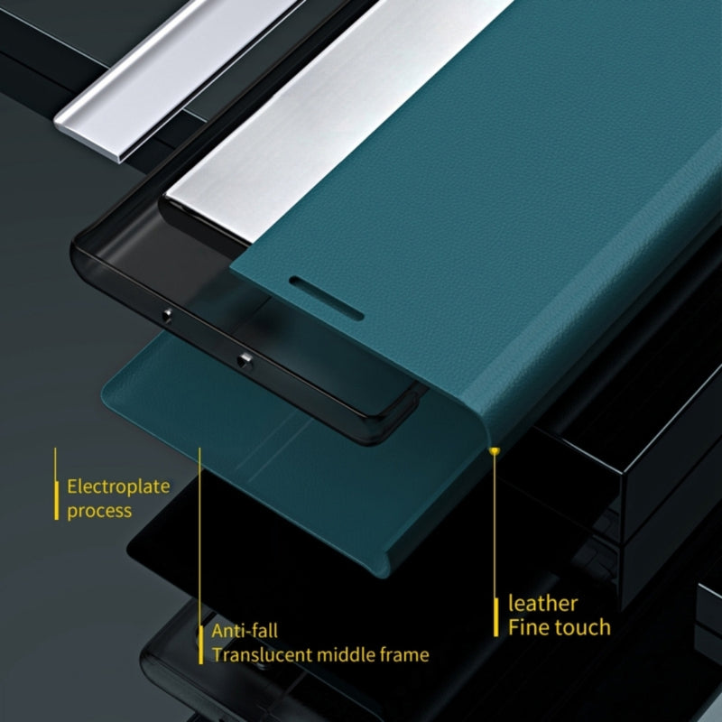 Chargez l'image dans la visionneuse de la galerie, Samsung Galaxy A17 (SM-A176) - Side Electroplated Adsorption Leather Phone Case - Polar Tech Australia