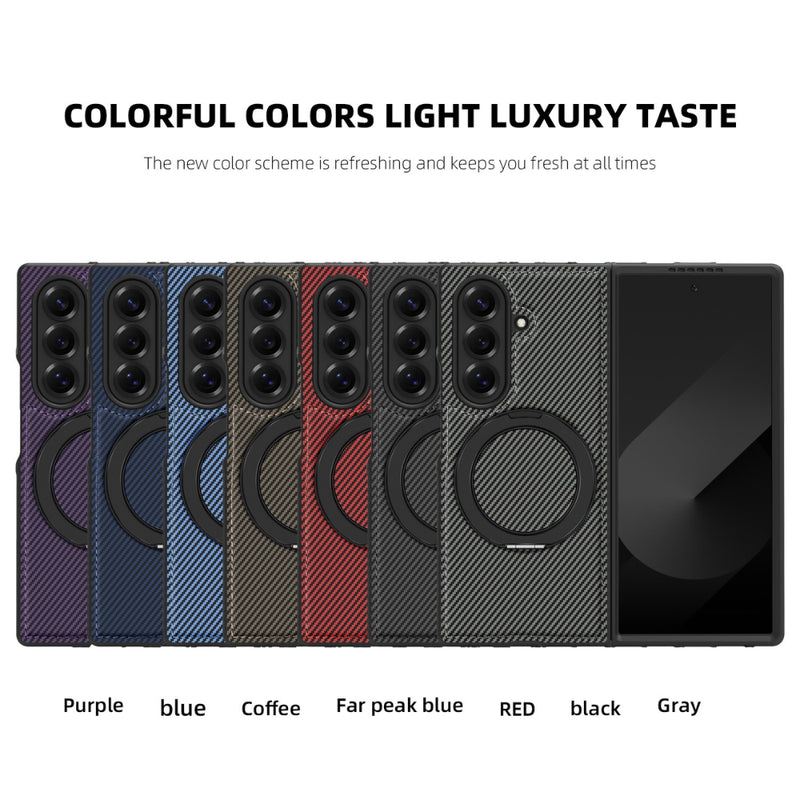 Load image into Gallery viewer, Samsung Galaxy Z Fold8 Ultra 5G - Aramid Fiber Magnetic Phone Case with 360° Rotating Stand