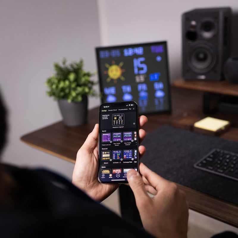 Chargez l'image dans la visionneuse de la galerie, Divoom Pixoo64 64x64 Pixel Art LED Display Social Media Counter Perfect Gift - Polar Tech Australia