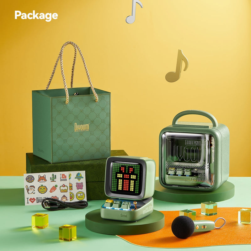 Cargue la imagen en el visor de la galería, Divoom Ditoo-Mic Mini Karaoke Machine Pixel Art Singing Bluetooth Speaker With Pixel Display, Microphone