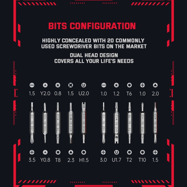 Load image into Gallery viewer, JAKEMY JM-8195 21-in-1 S-2 Bits Square Handle Design Screwdriver - Polar Tech Australia