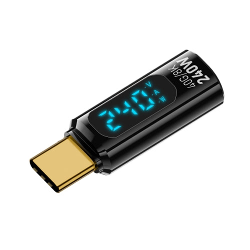 Load image into Gallery viewer, 240W Type-C Male to Type-C Female Full-featured Adapter with Digital Display - Polar Tech Australia