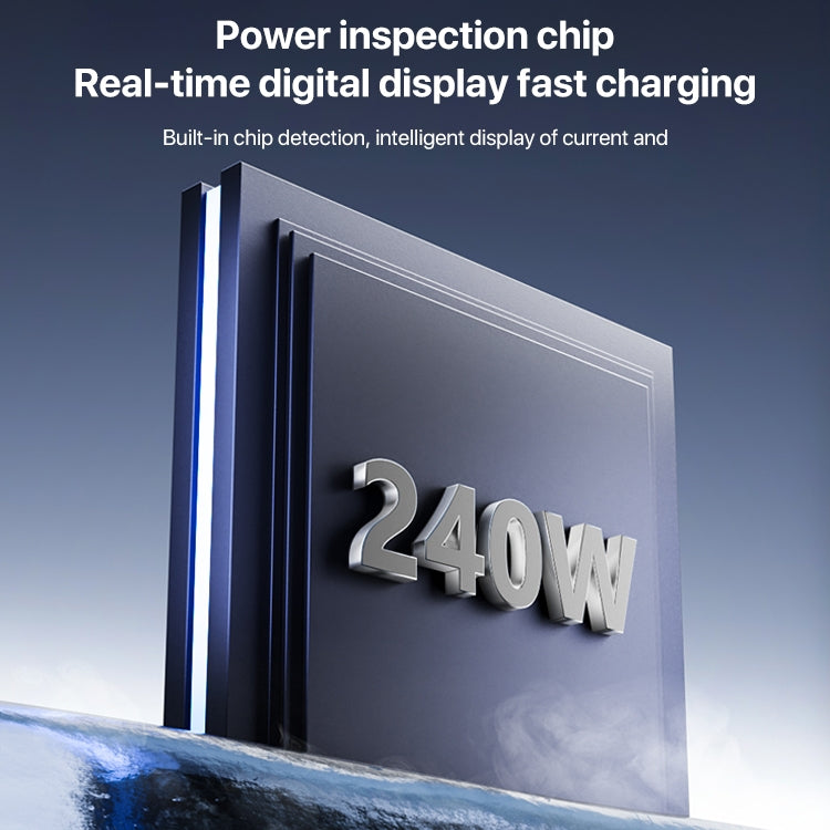 Load image into Gallery viewer, 240W Type-C Male to Type-C Female Full-featured Adapter with Digital Display - Polar Tech Australia